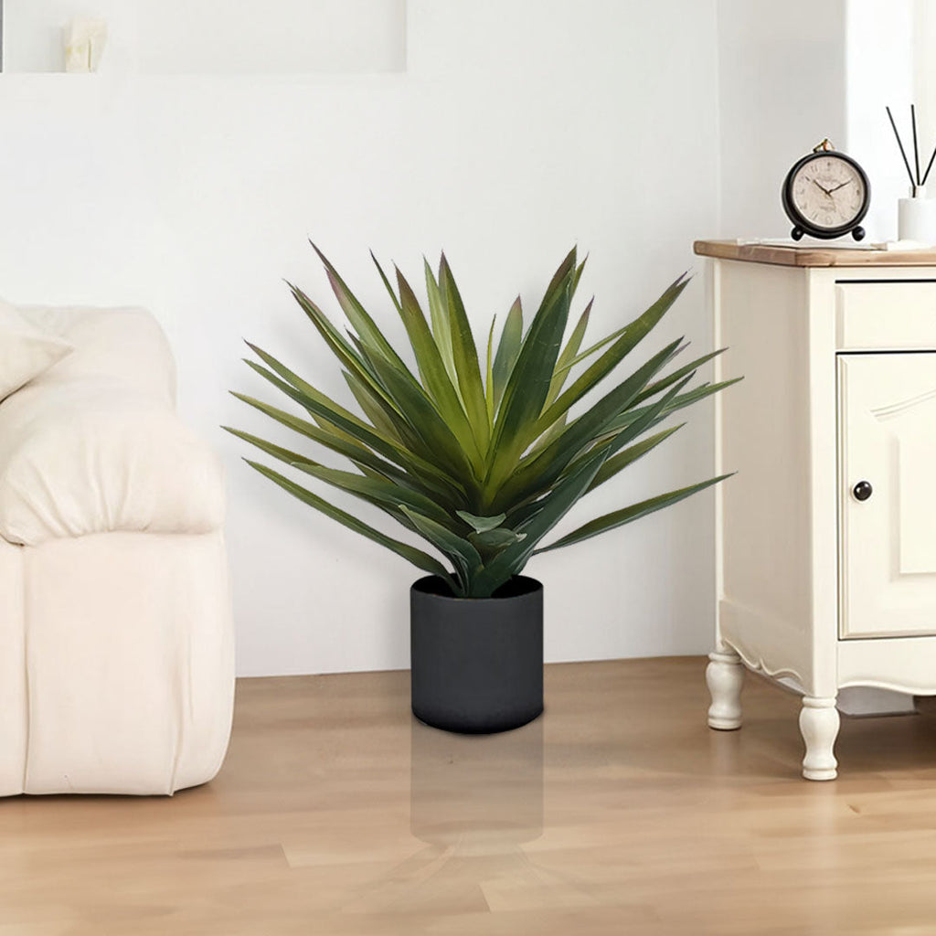 NNEAGS 45cm Yucca Plant Giant Palm Lily Artificial Plant Tabletop Home Accent Decor
