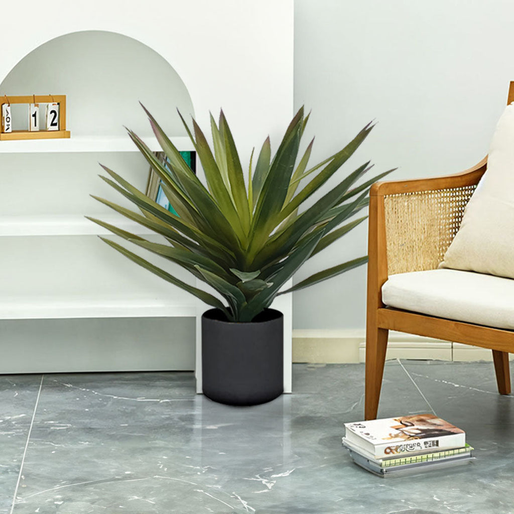 NNEAGS 45cm Yucca Plant Giant Palm Lily Artificial Plant Tabletop Home Accent Decor