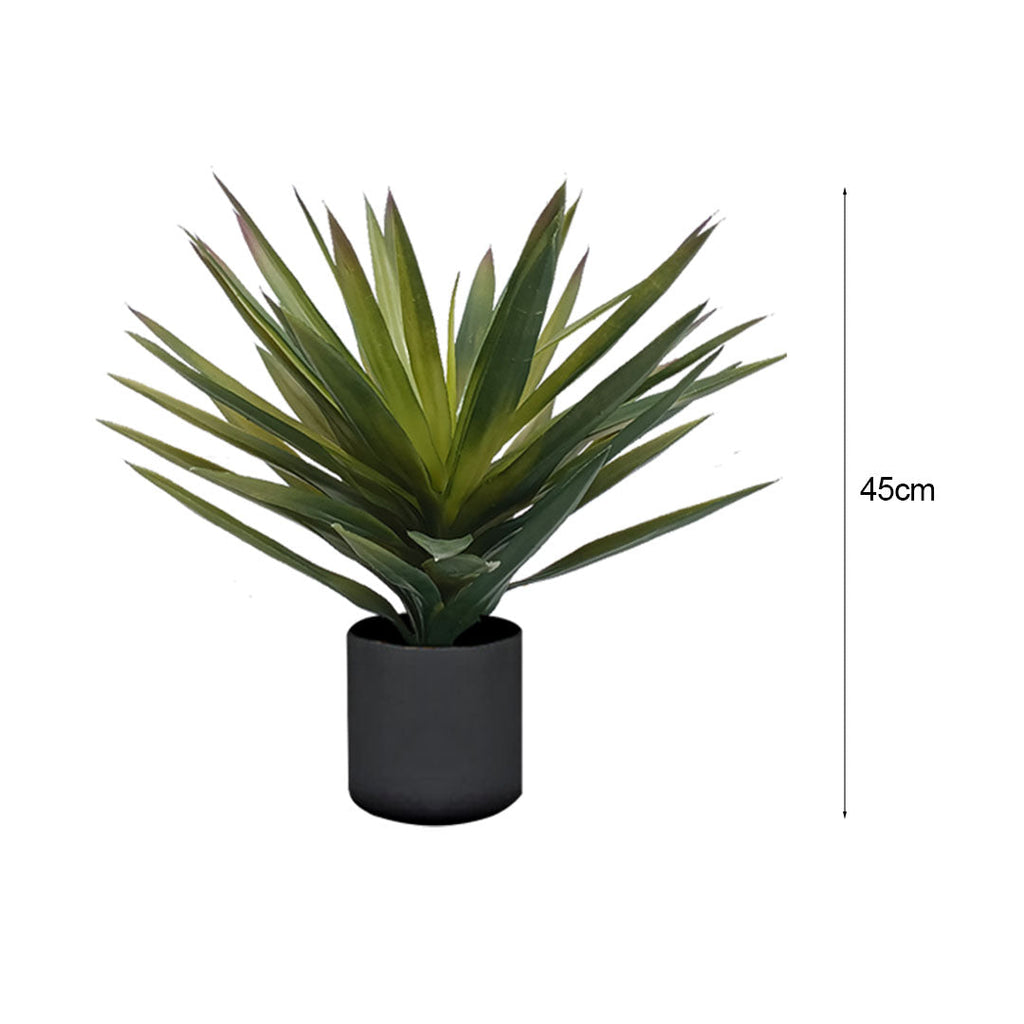 NNEAGS 45cm Yucca Plant Giant Palm Lily Artificial Plant Tabletop Home Accent Decor