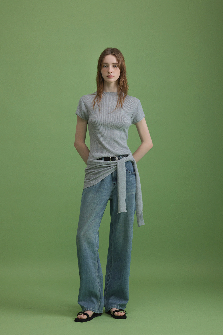 [TWEE] Ond Layered Knit Set