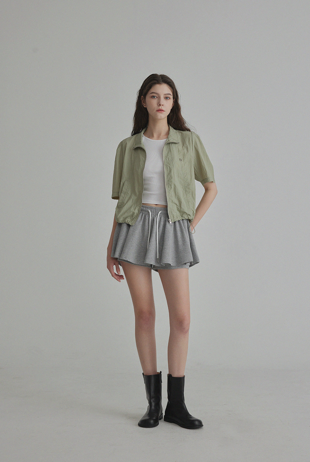 [TWEE] Rellin Layered Banding Skirt Pants