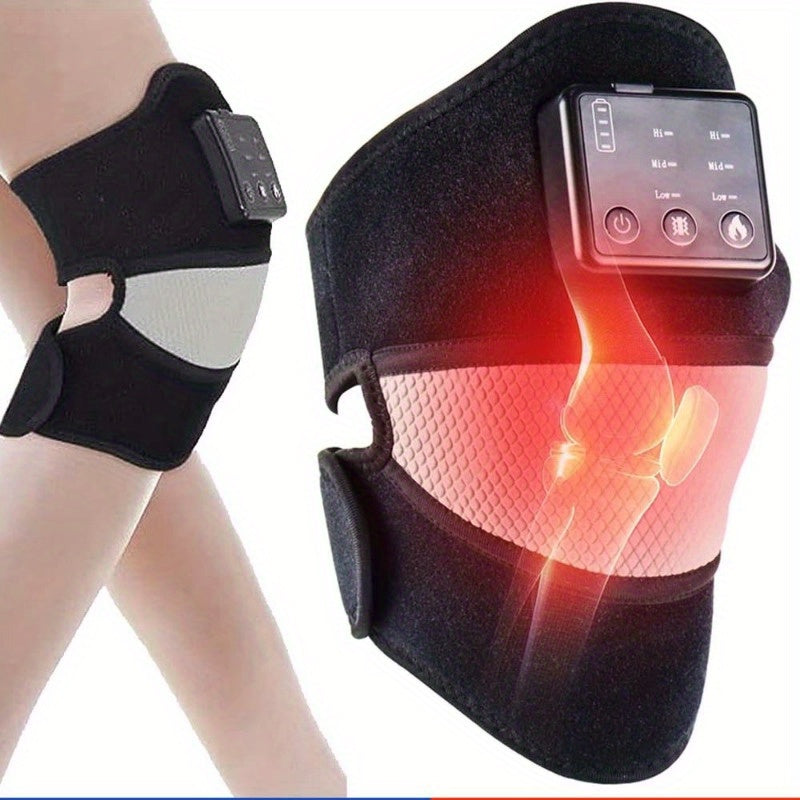NNETM Electric Heating Knee Pad – Cordless Joint Hot Compress Massager(Black)