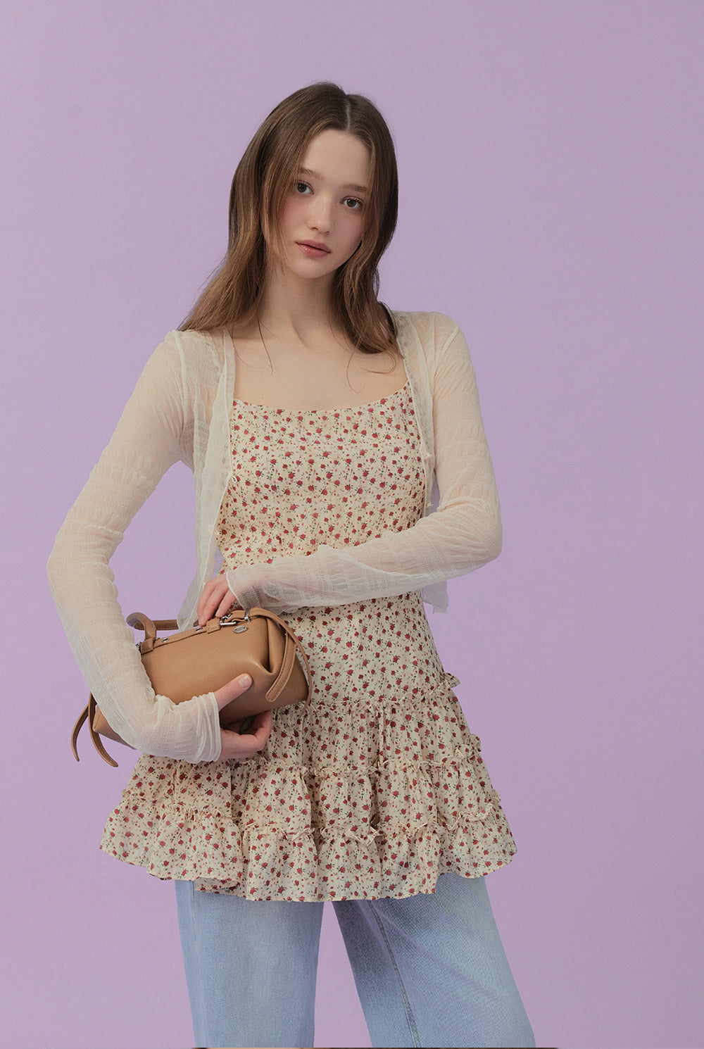 [TWEE] Ldoor Ruffle Mini Dress