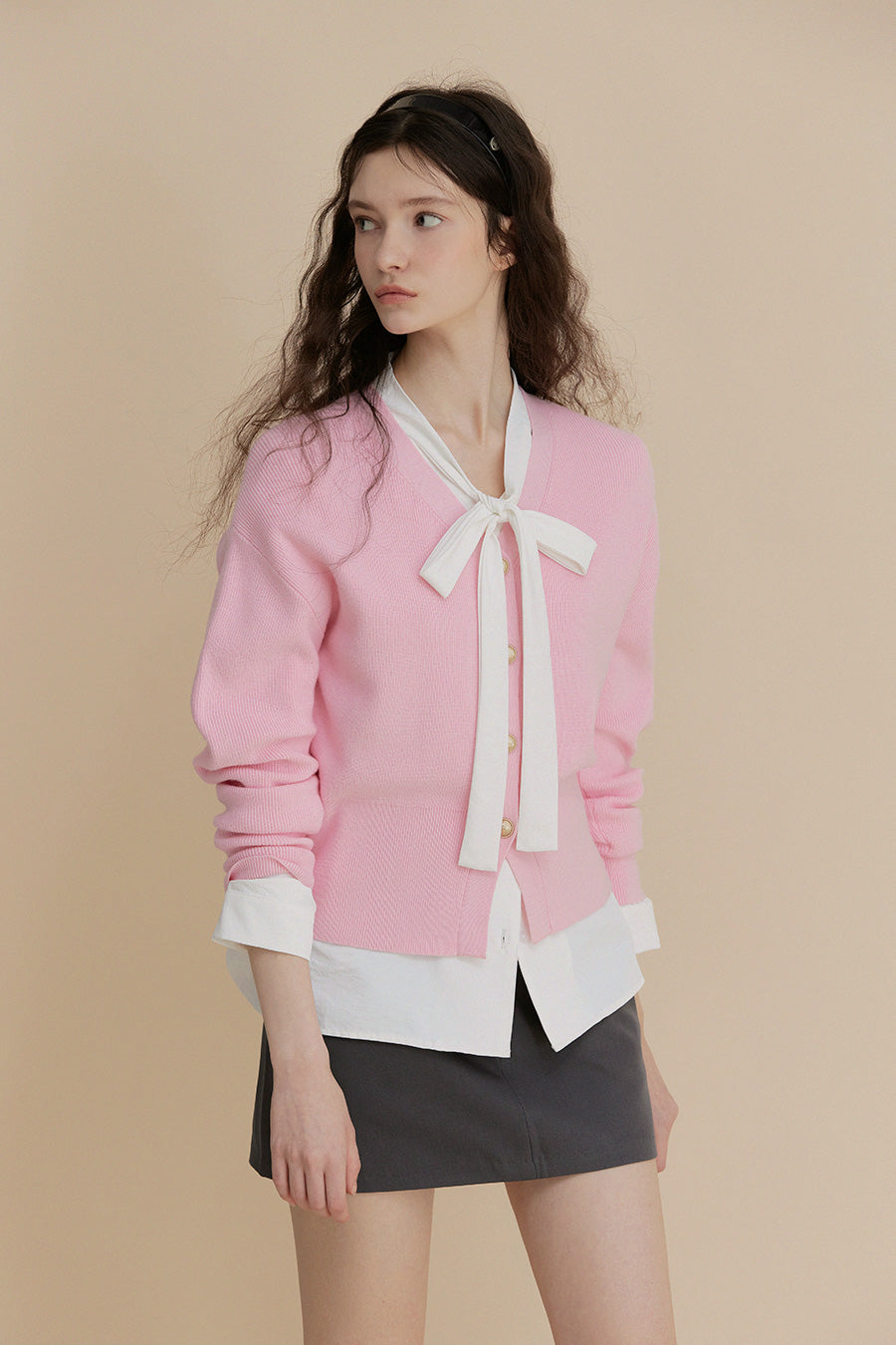 [TWEE] Virtue Puff V-Neck Cardigan