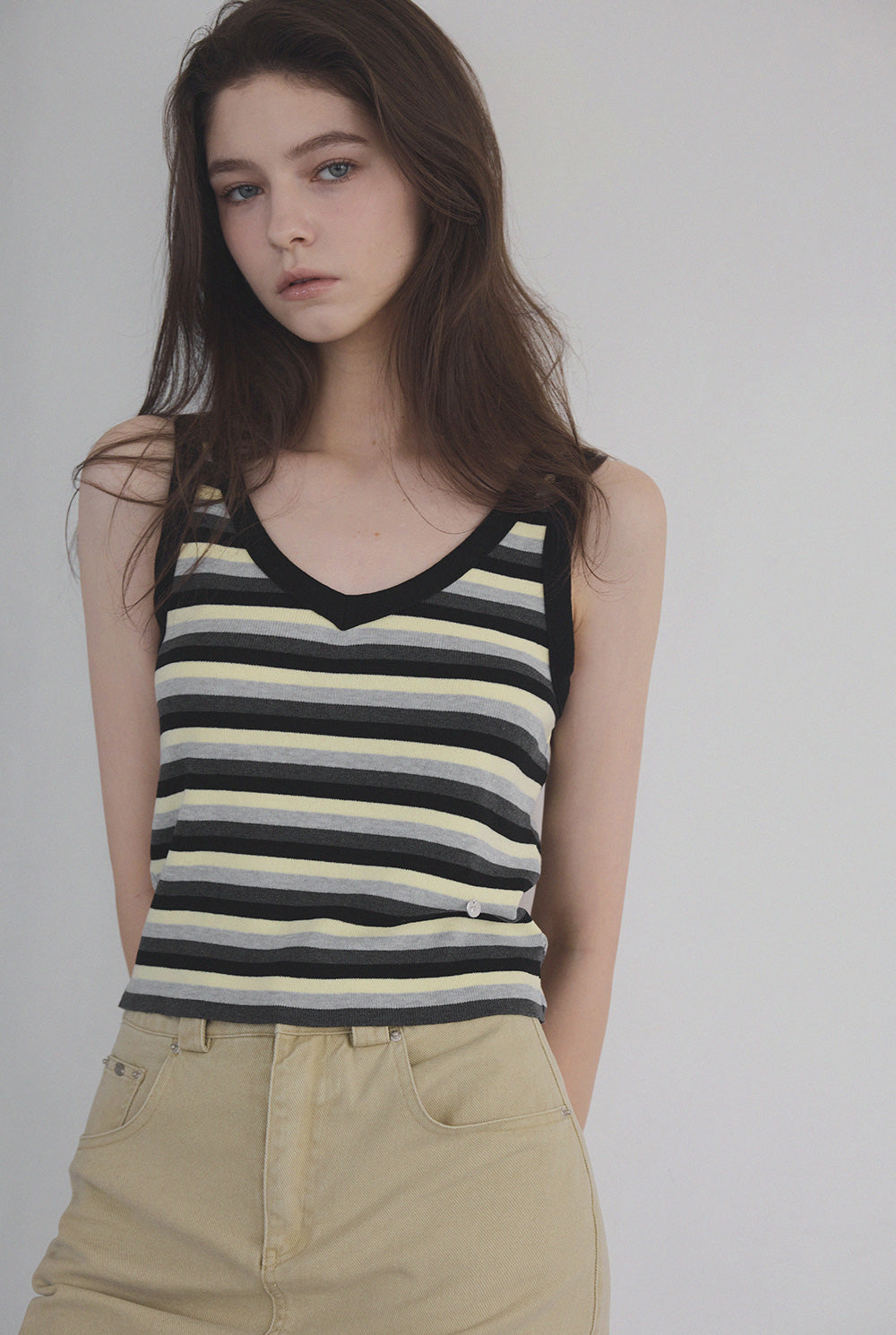 [TWEE] Meum Multi-Stripe Sleeveless Top