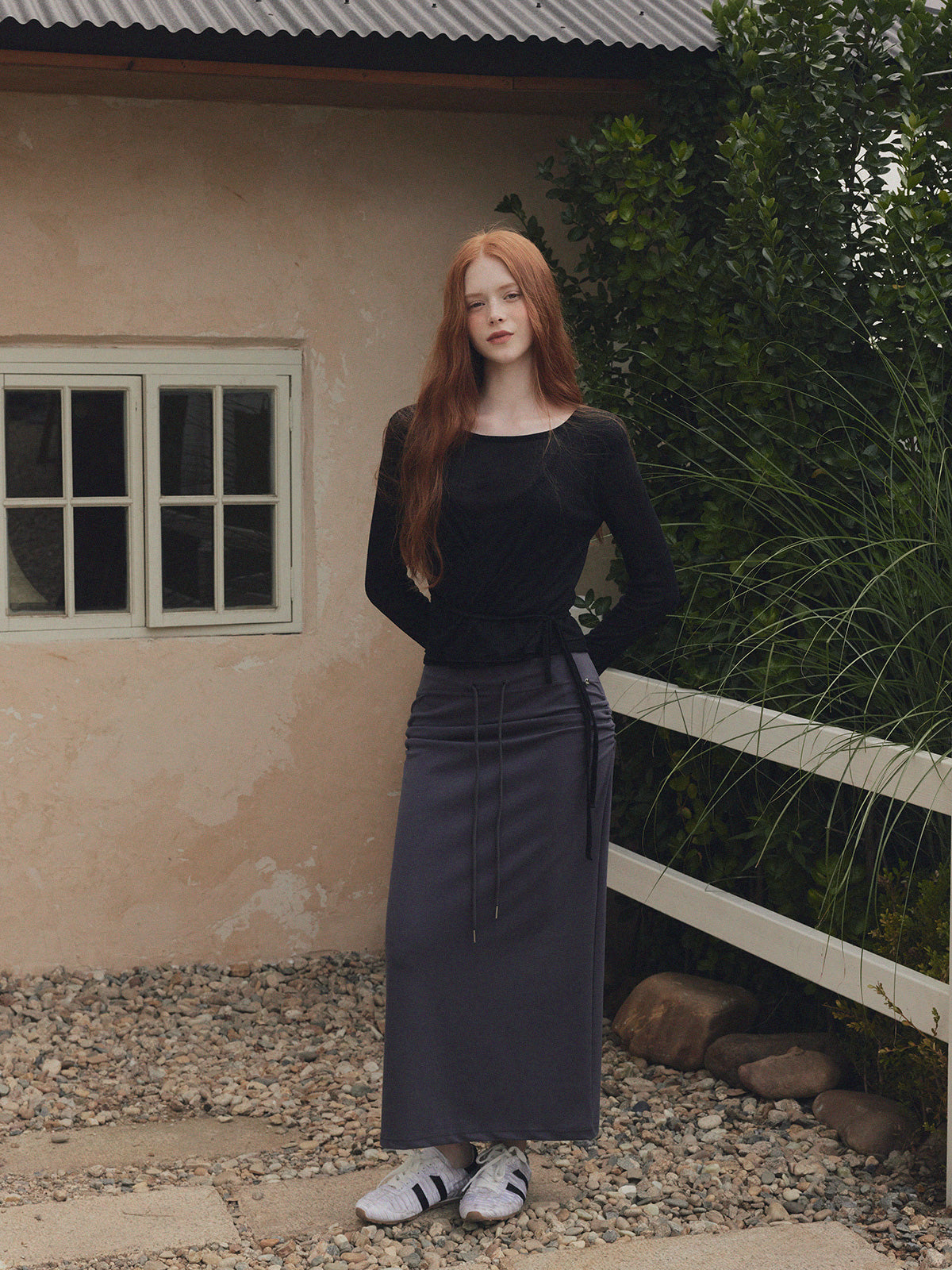 [TWEE] Eren Layered Wrap Long Sleeve T-Shirt