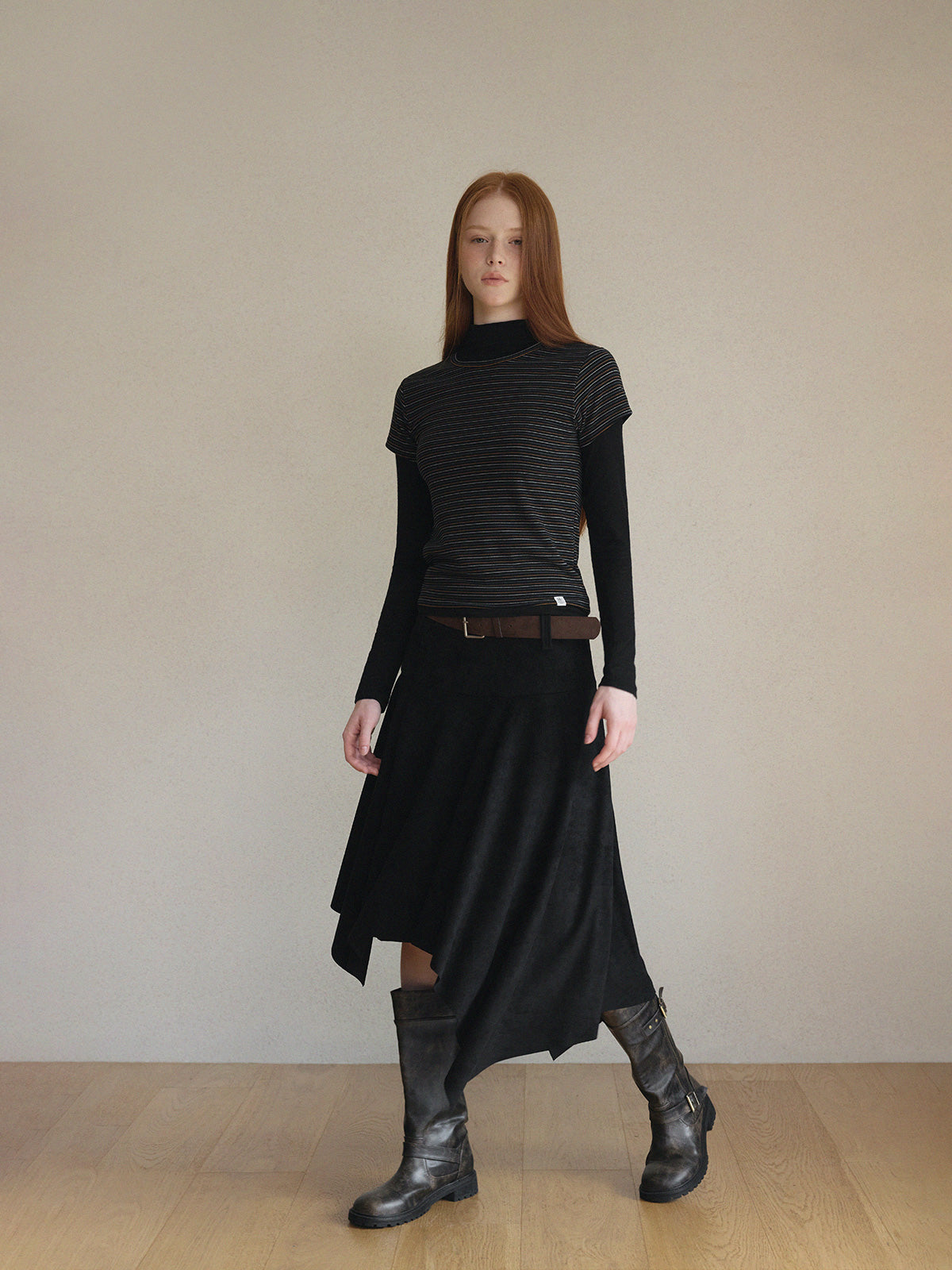 [TWEE] Dcole Stripe Peach Short Sleeve Tee