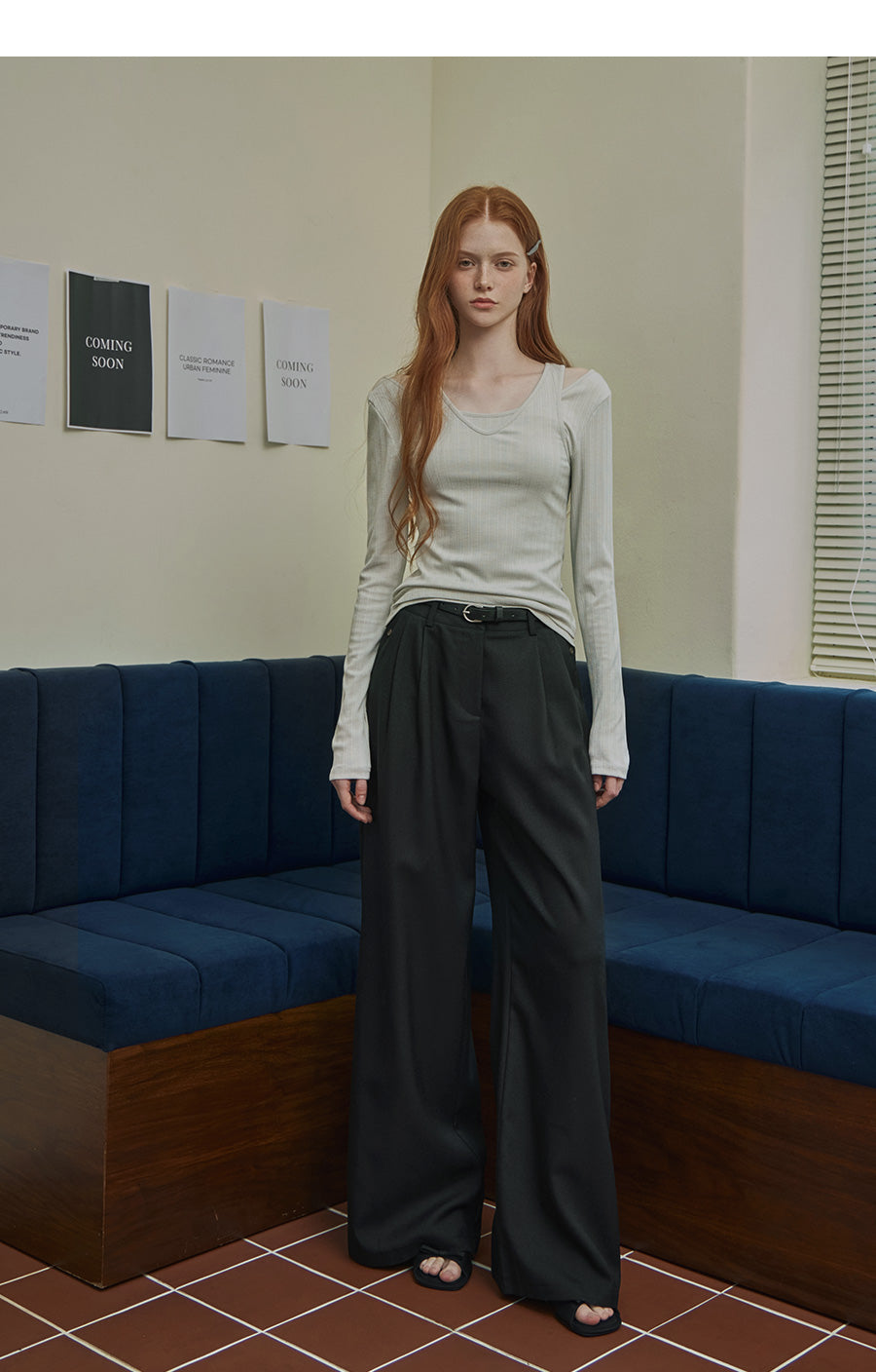 [TWEE]Durn Cut-Out Layered T-Shirt