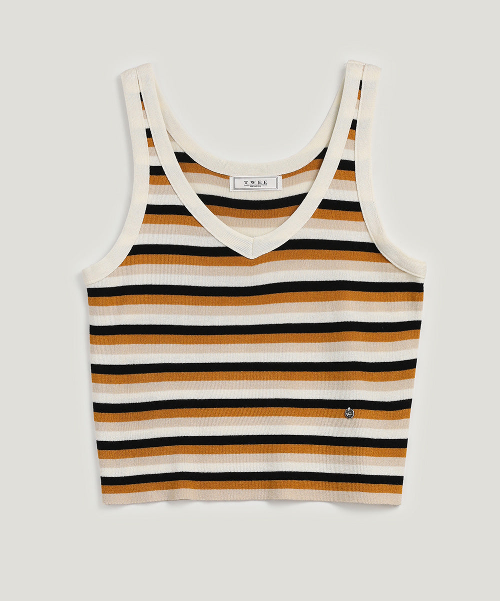 [TWEE] Meum Multi-Stripe Sleeveless Top