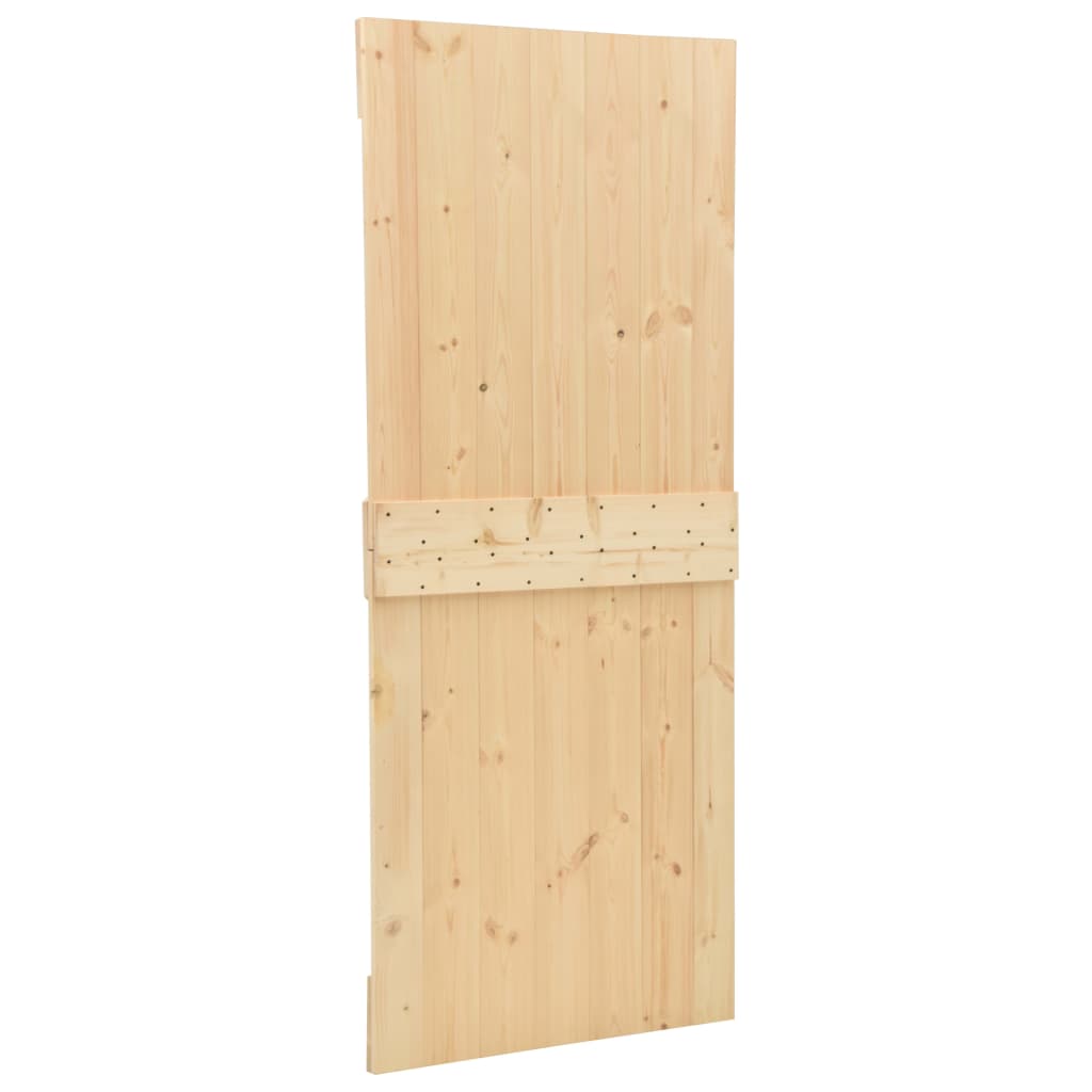 NNEVL Sliding Door with Hardware Set 80x210 cm Solid Pine Wood
