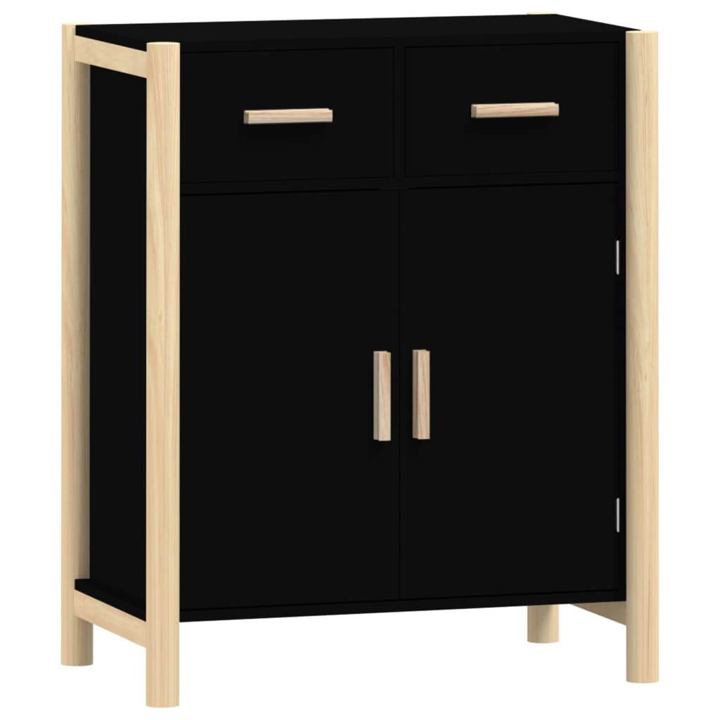 NNEVL Sideboard Black 62x38x75 cm Engineered Wood