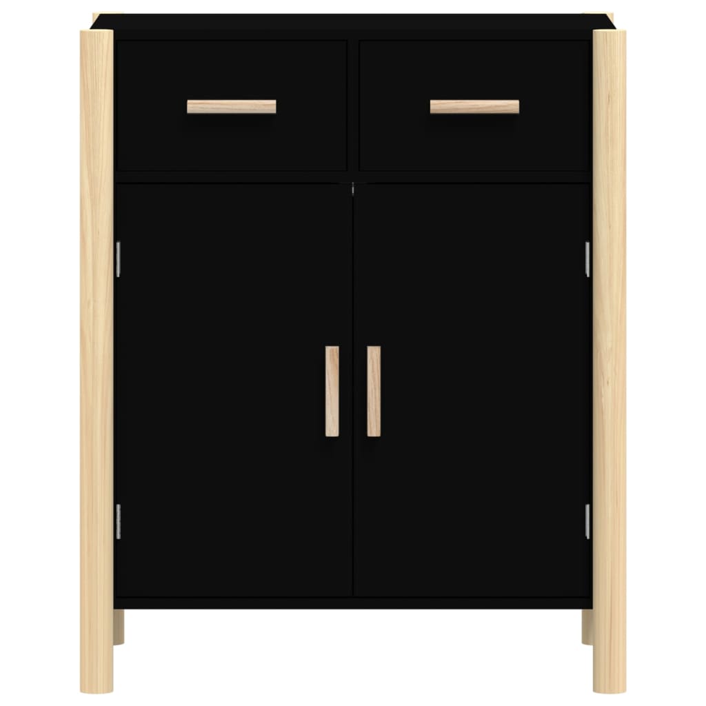 NNEVL Sideboard Black 62x38x75 cm Engineered Wood
