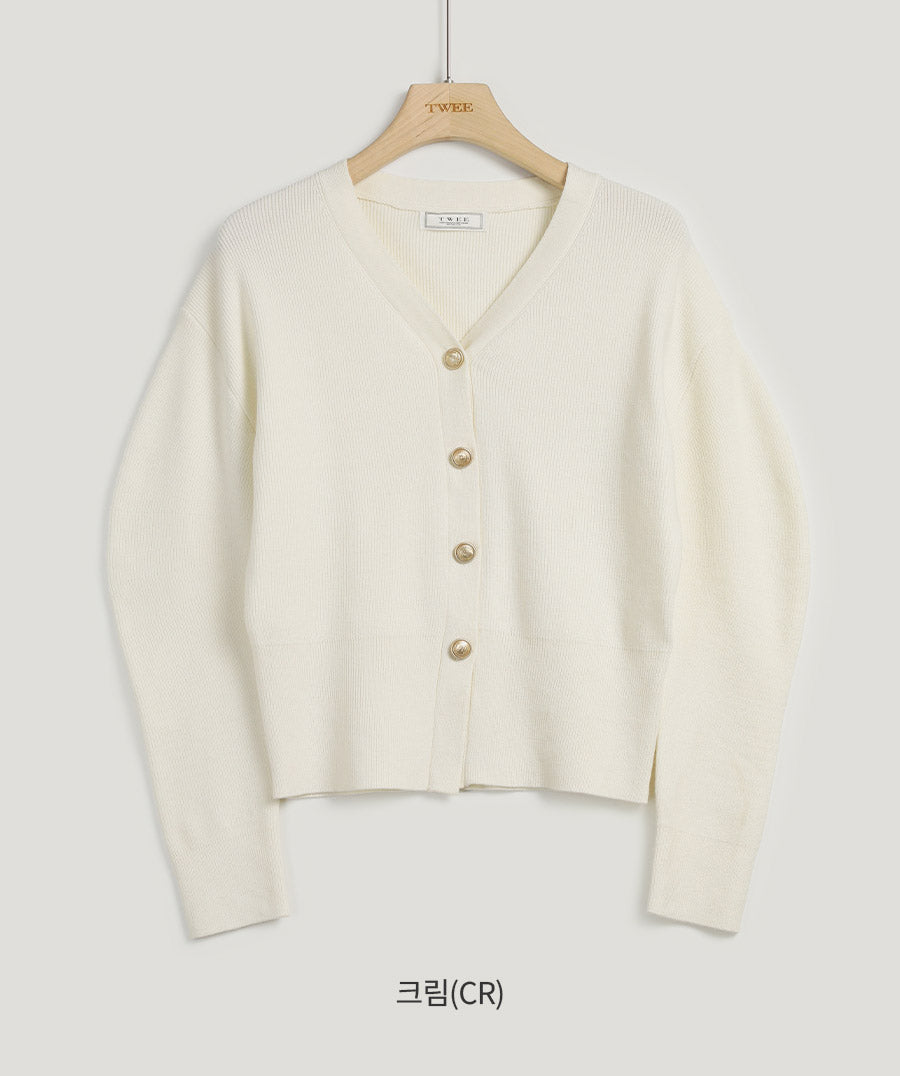 [TWEE] Virtue Puff V-Neck Cardigan