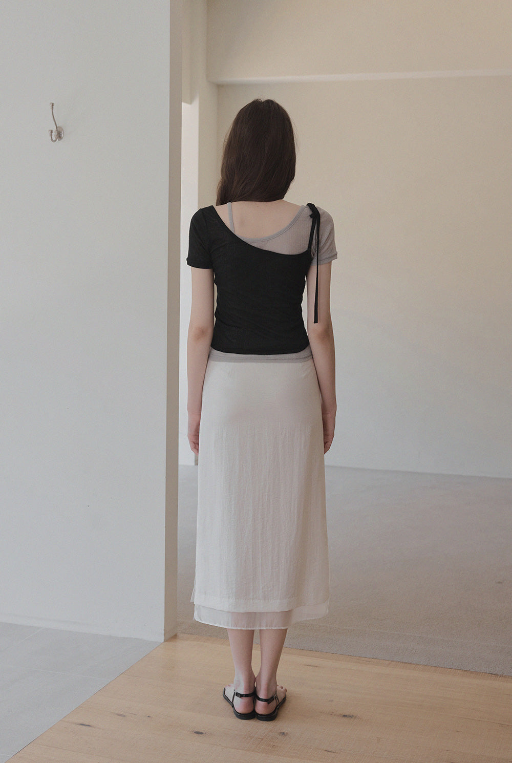 [TWEE] Winb Colorblock Layered Short Sleeve T-Shirt