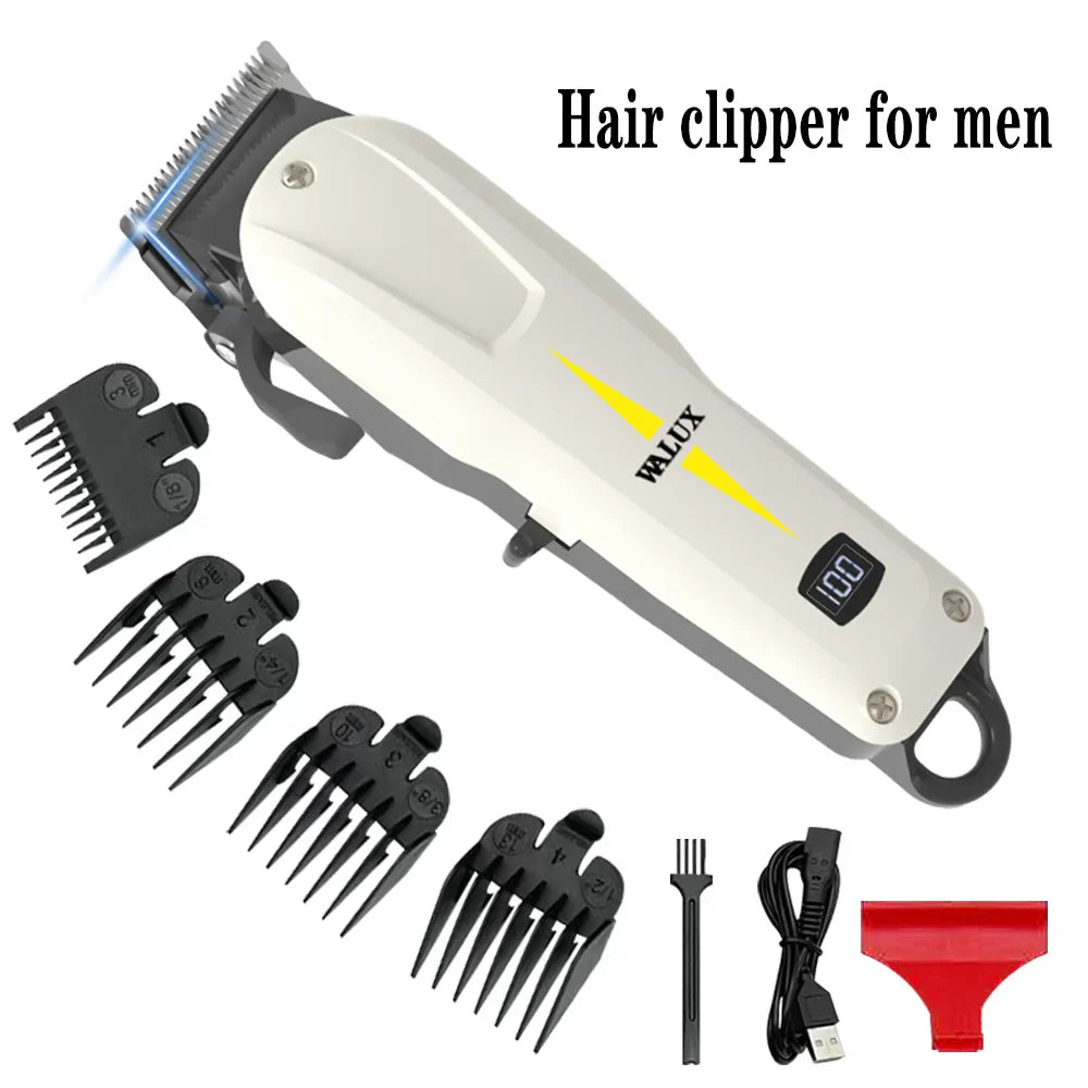 NNEOBA Economical Professional Hair Clipper USB Rechargeable White