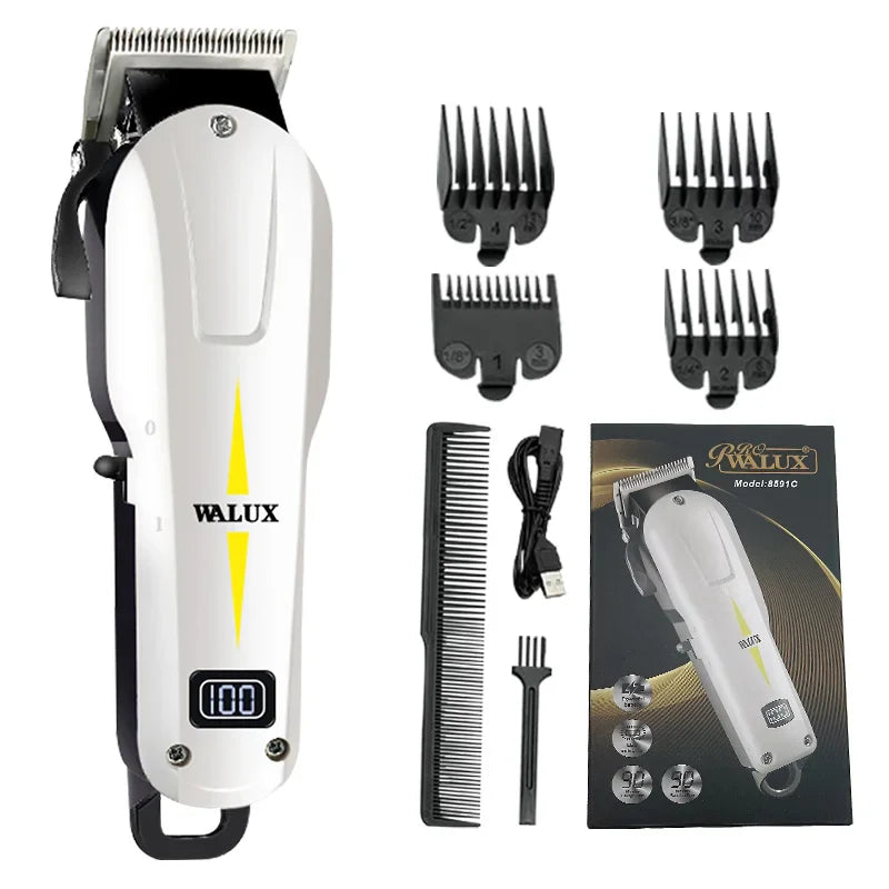NNEOBA Economical Professional Hair Clipper USB Rechargeable White