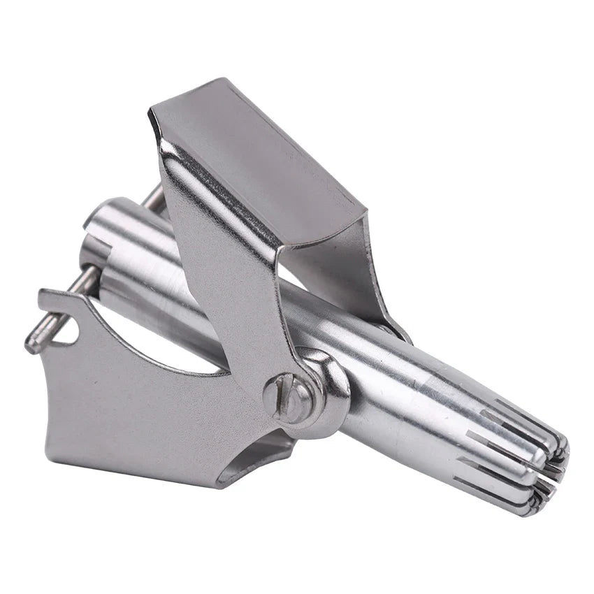 NNEOBA Portable Stainless Steel Manual Nose Hair Trimmer Silver
