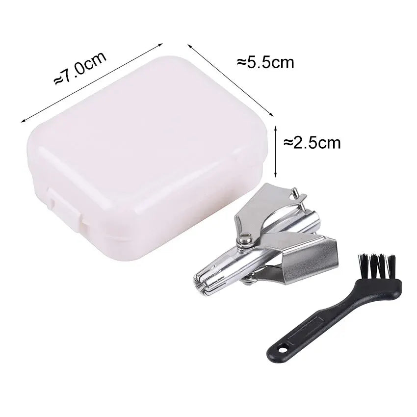 NNEOBA Portable Stainless Steel Manual Nose Hair Trimmer Silver