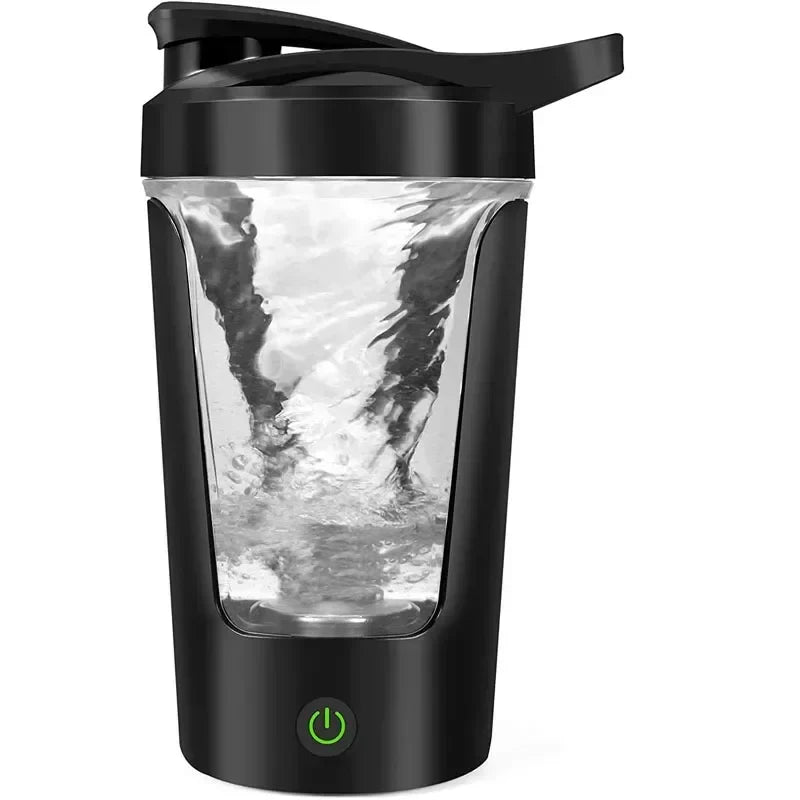 NNEOBA Portable Electric Protein Shaker Bottle 450ML Self-Mixing Blender Cup Black