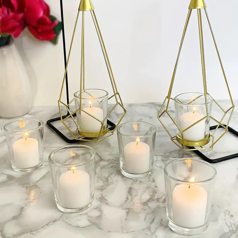 NNEDSZ 20 Pack Tealight Glass Votive Candle Holders Bulk Set Festival Decor Wedding Propose Parties Holiday and Home Decor