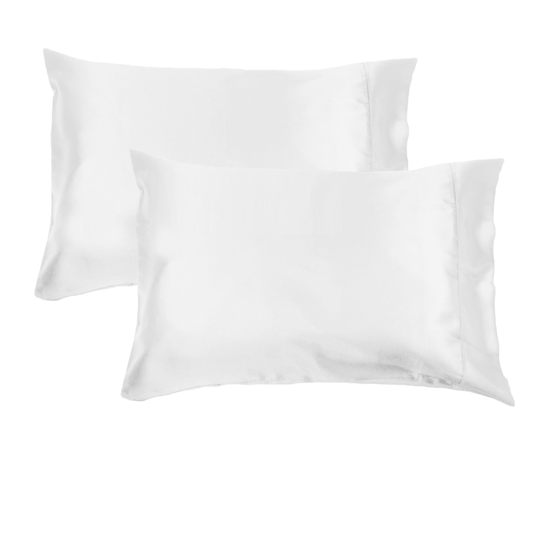 NNEDSZ Accessorize 300TC Deluxe Essentials Satin Standard Pillowcases White
