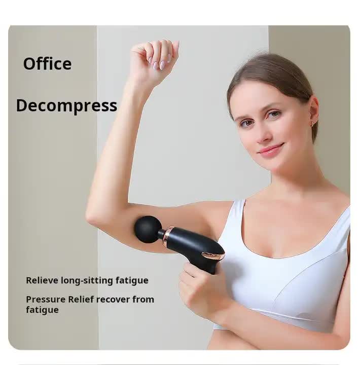 NNEDSZ Classic White Massage Gun - 6-Speed Deep Tissue Massager with 4 Professional Massage Heads