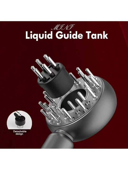 NNEDSZ Blue Intelligent Scalp Massager Brush with Red Light Therapy - Hair Care, Volumizing, and Essence Applicator