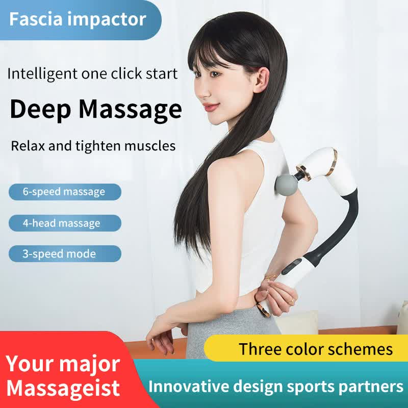 NNEDSZ Gray Portable Elbow Massage Gun - 1200 mAh Muscle Relaxation Tool