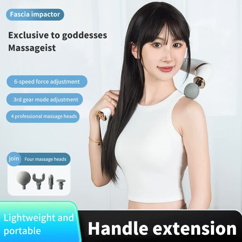 NNEDSZ Gray Portable Elbow Massage Gun - 1200 mAh Muscle Relaxation Tool