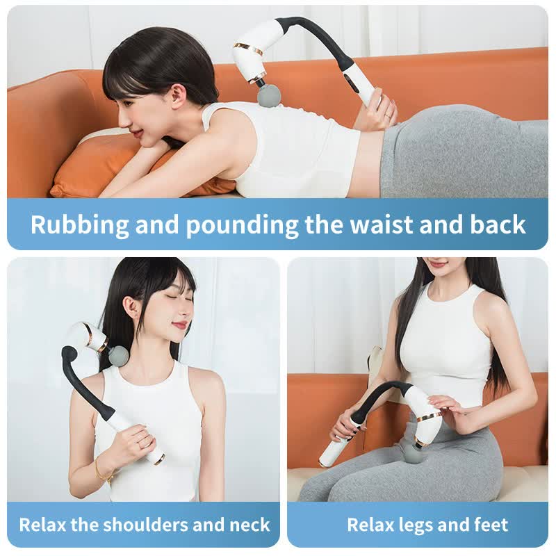 NNEDSZ Gray Portable Elbow Massage Gun - 1200 mAh Muscle Relaxation Tool