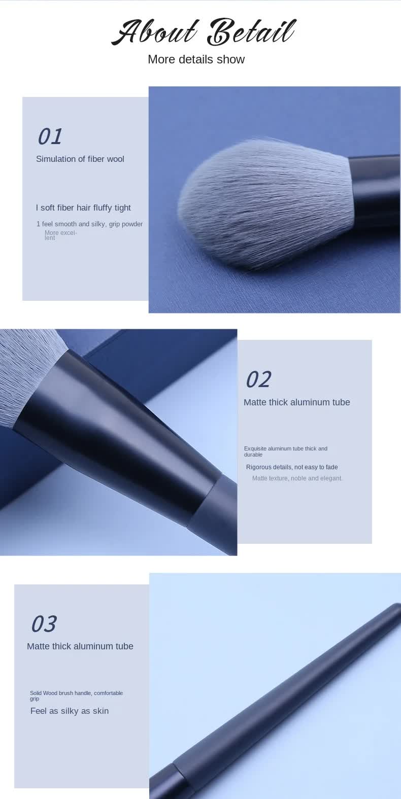 NNEDSZ Gray purple 12-Piece Professional Makeup Brush Set with Cosmetic Bag - Premium Synthetic Fiber, Wooden Handle, Aluminum Tube