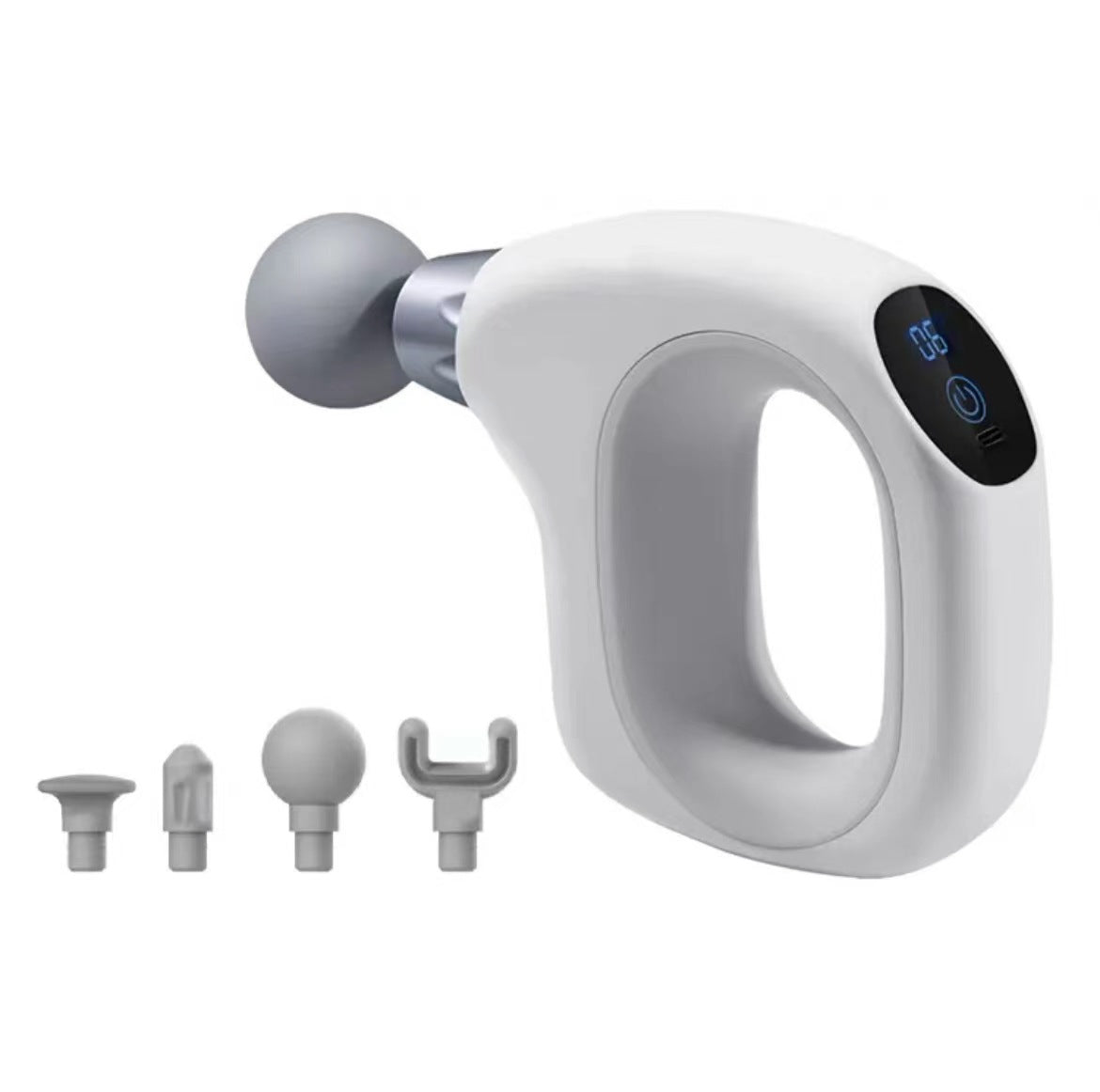 NNEDSZ White Mini Handheld Fascia Gun – Quiet, Portable, and Adjustable 12-Speed Muscle Massager for Neck, Back, and Full Body Relief, ABS+TRP Material