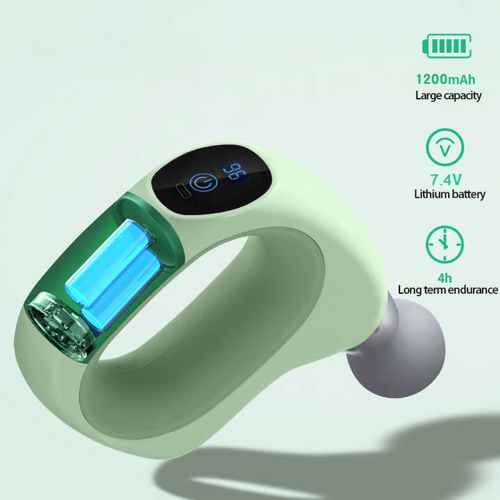 NNEDSZ White Mini Handheld Fascia Gun – Quiet, Portable, and Adjustable 12-Speed Muscle Massager for Neck, Back, and Full Body Relief, ABS+TRP Material