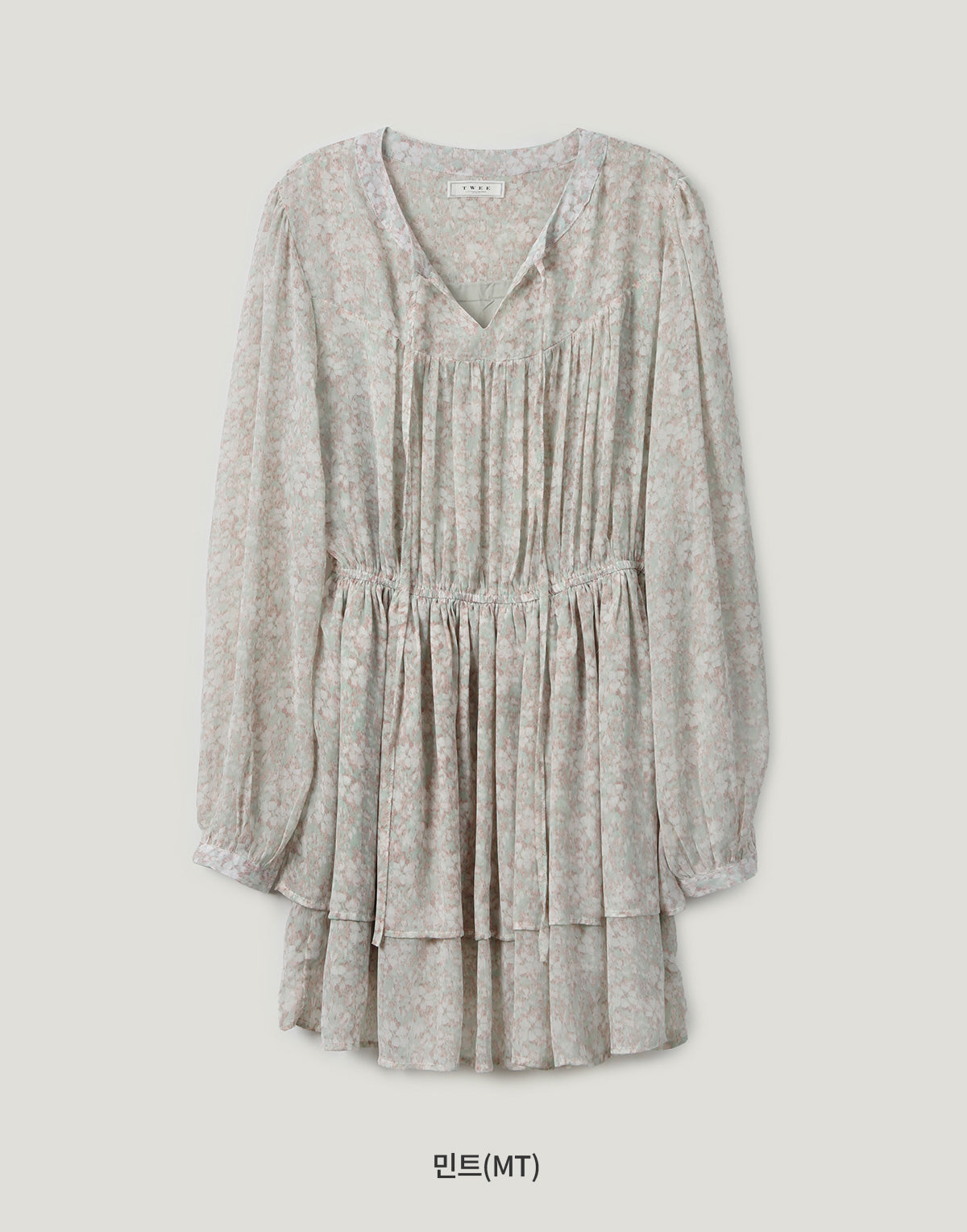 [TWEE] Sita Printed Chiffon Tiered Long Dress