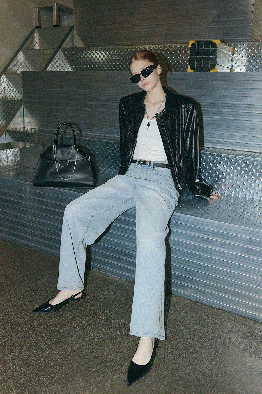 [TWEE] Picky Stripe Wide Denim