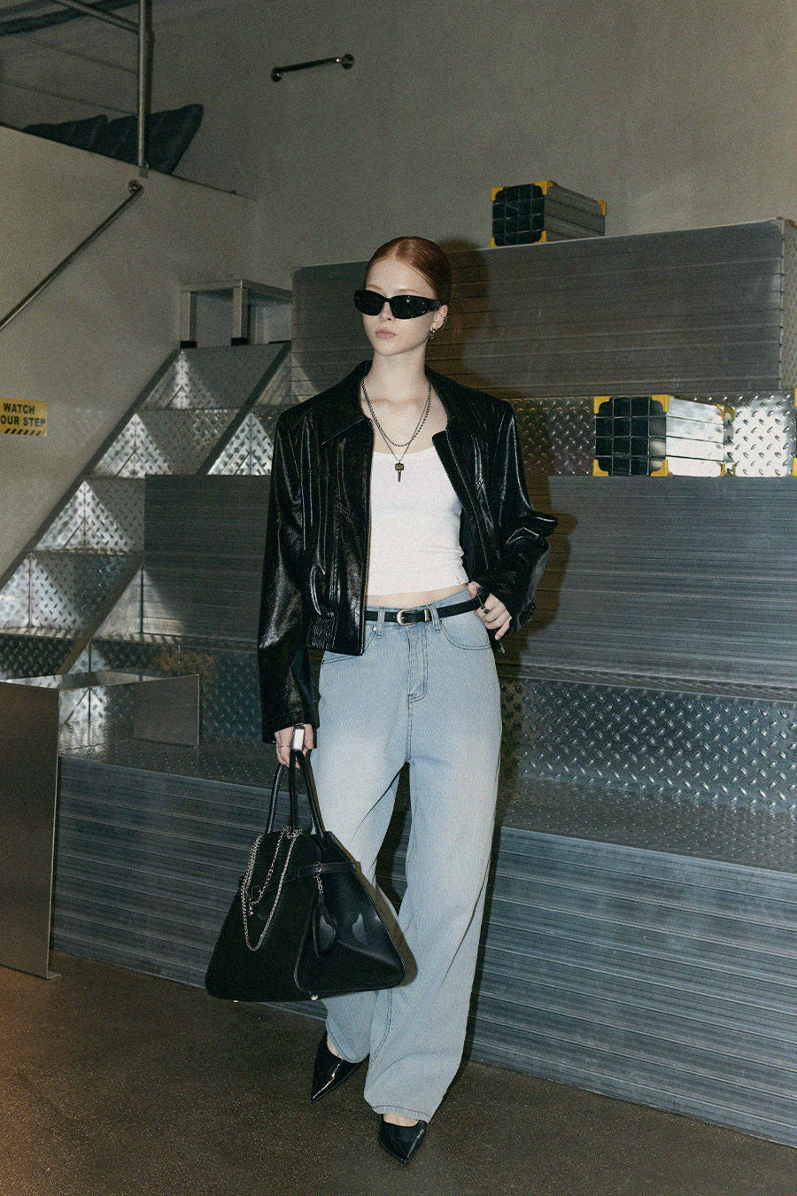 [TWEE] Picky Stripe Wide Denim