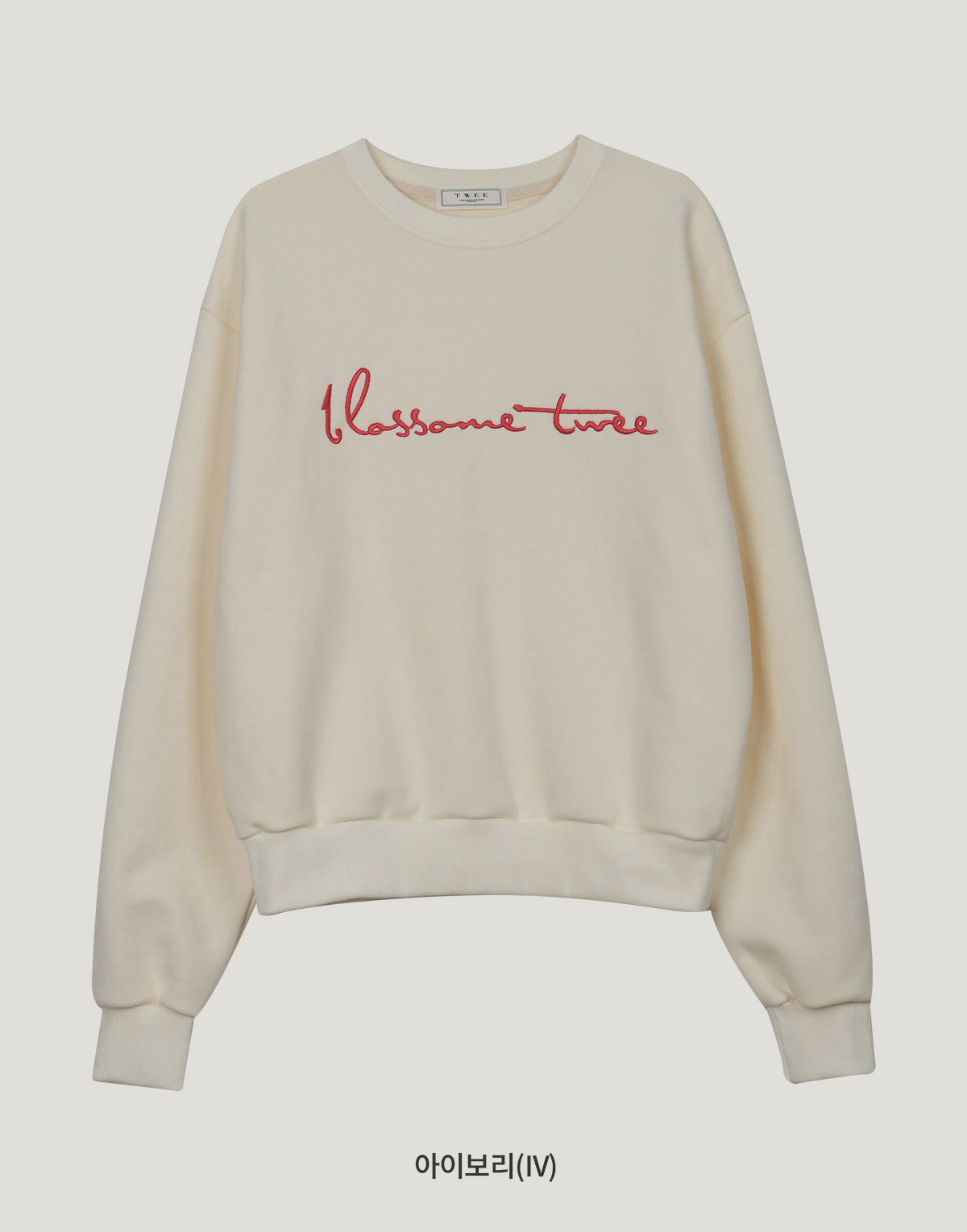 【TWEE】Poeden Big Lettering Embroidered Sweatshirt