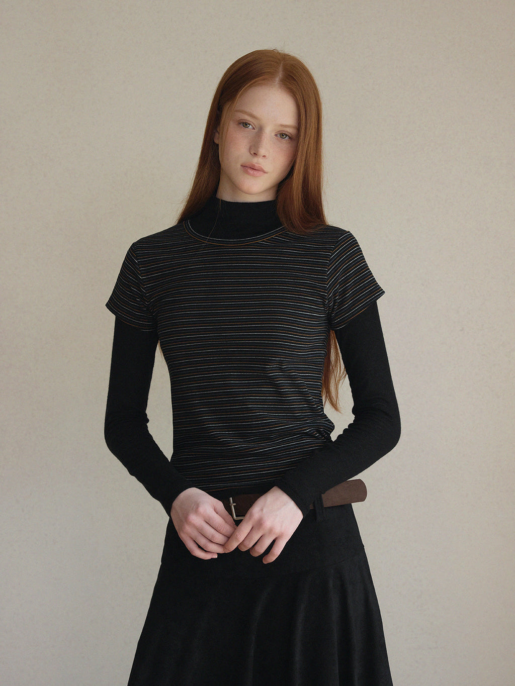 [TWEE] Dcole Stripe Peach Short Sleeve Tee