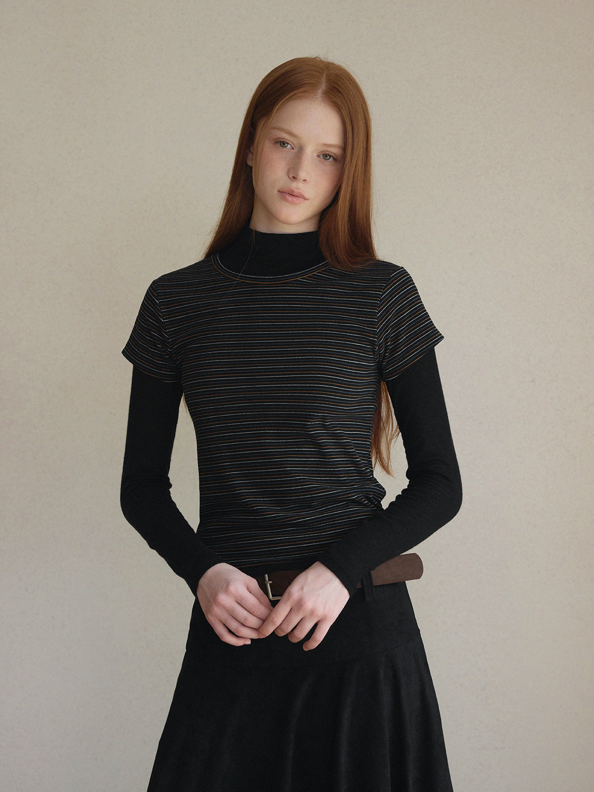 [TWEE] Dcole Stripe Peach Short Sleeve Tee