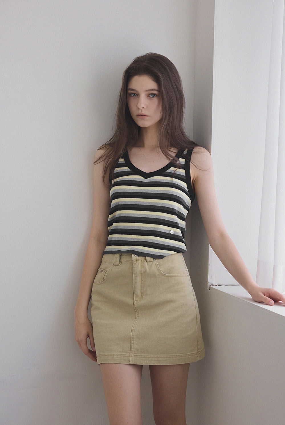 [TWEE] Meum Multi-Stripe Sleeveless Top