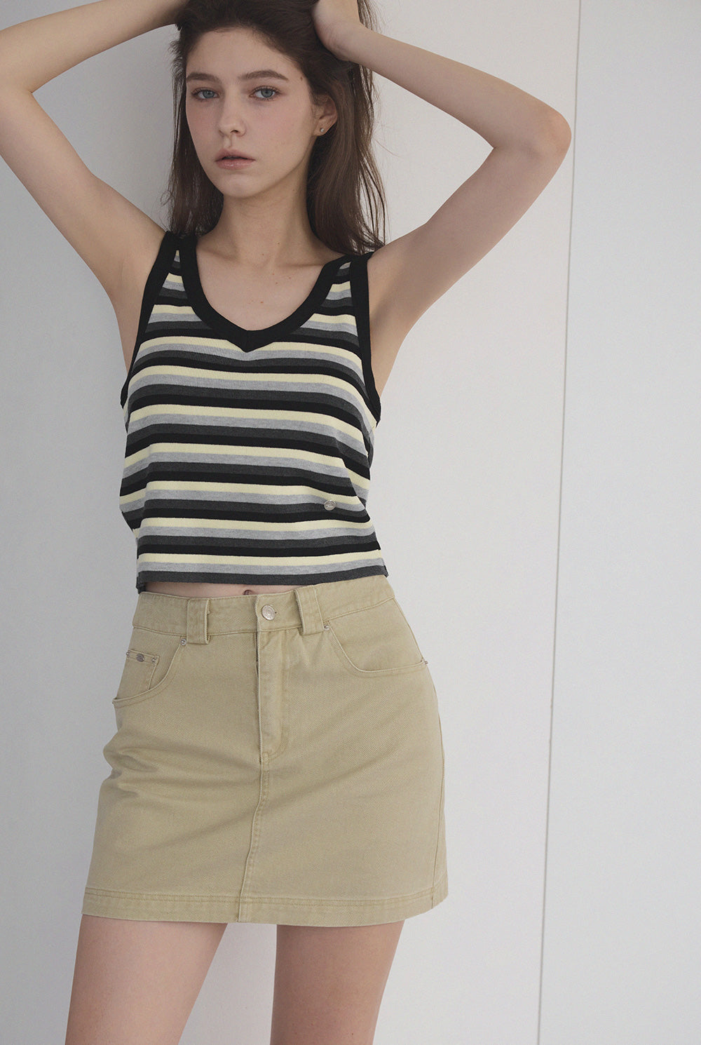 [TWEE] Meum Multi-Stripe Sleeveless Top