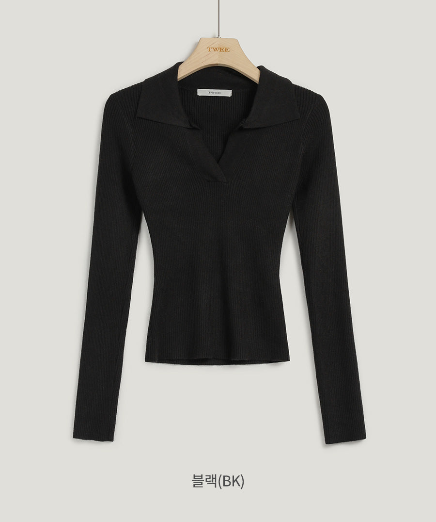 [TWEE] Sarasota Open Collar Golji Knit