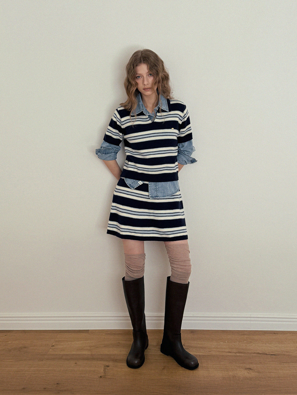 [TWEE] Myuden Pocket Denim Long Sleeve Shirt