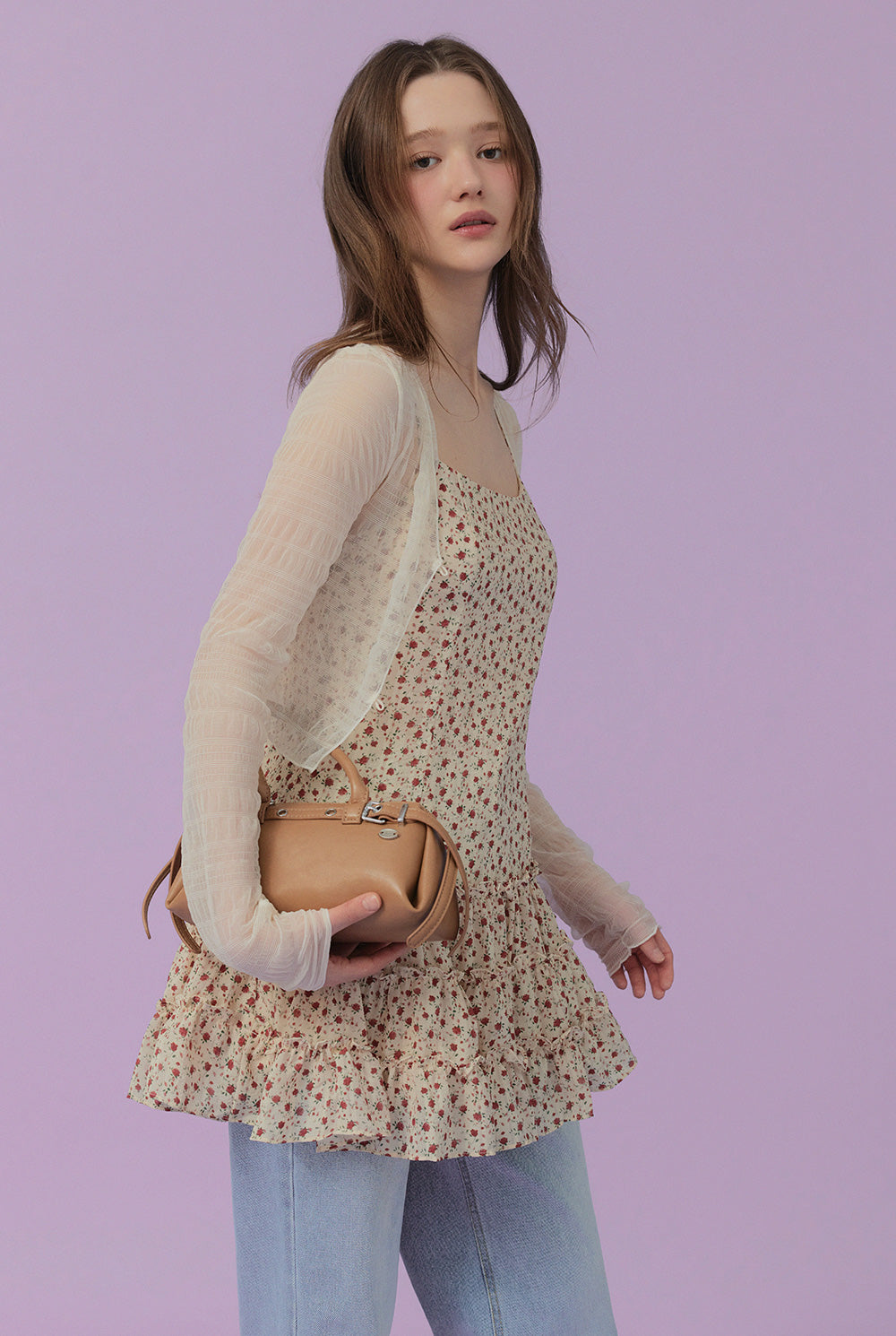 [TWEE] Ldoor Ruffle Mini Dress